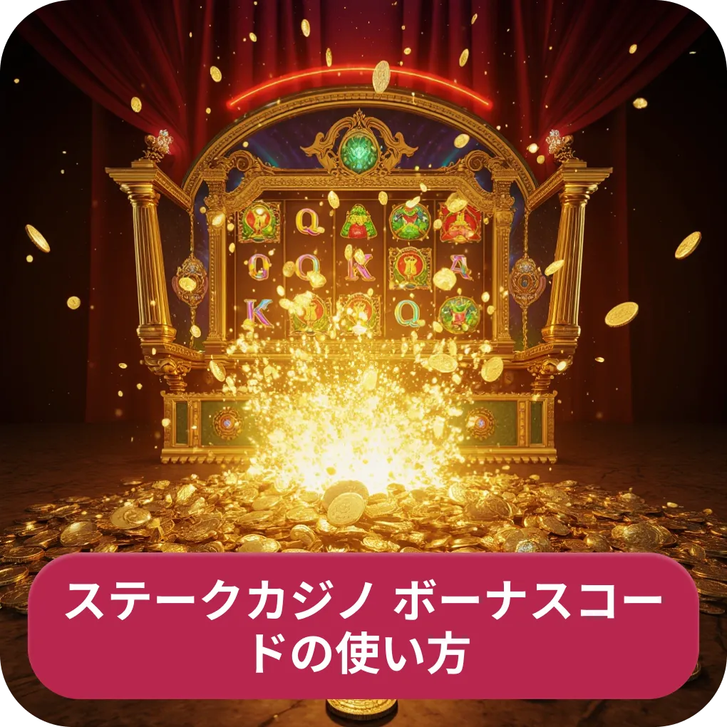 ステークカジノ ボーナスコードの使い方